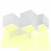 Lampada gesso da soffitto plafoniera a 5 cubi attacco faretto GU10 luce naturale