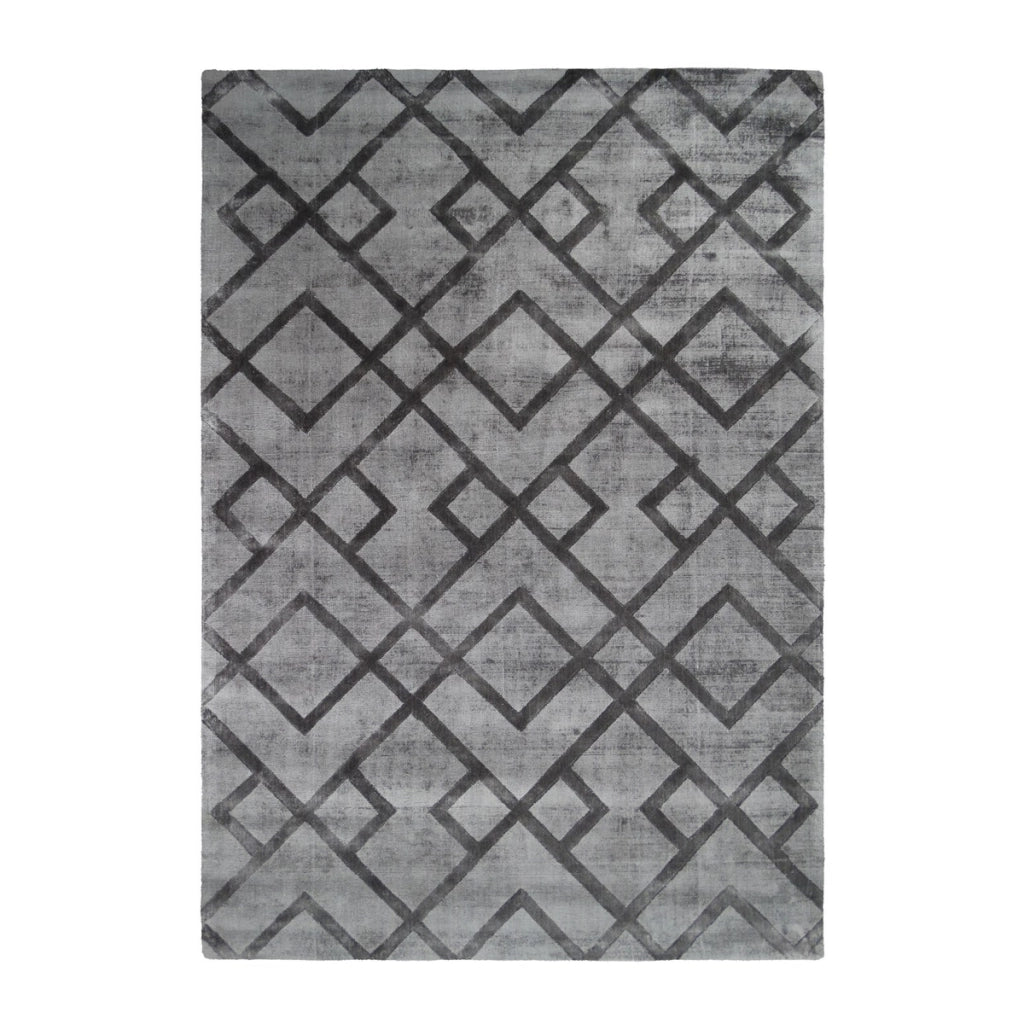 Tappeto di design Luxury 310 in viscosa antracite