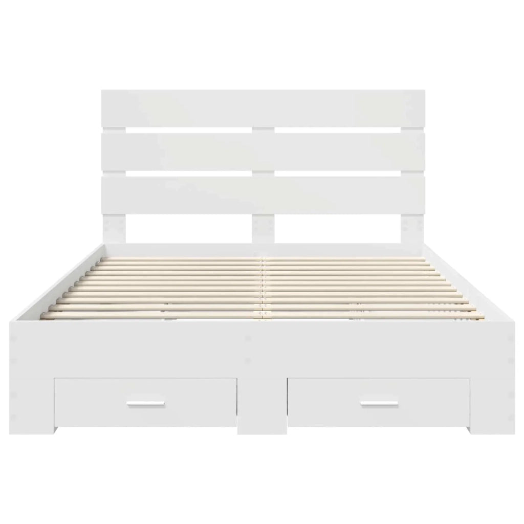 Struttura del letto Bianco 160 x 200 cm Legno multistrato 3411951