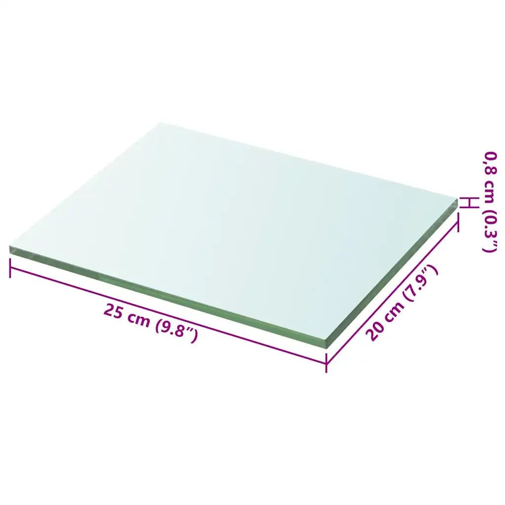 Mensole in Vetro Trasparente 2 pz 20x25 cm 3051545
