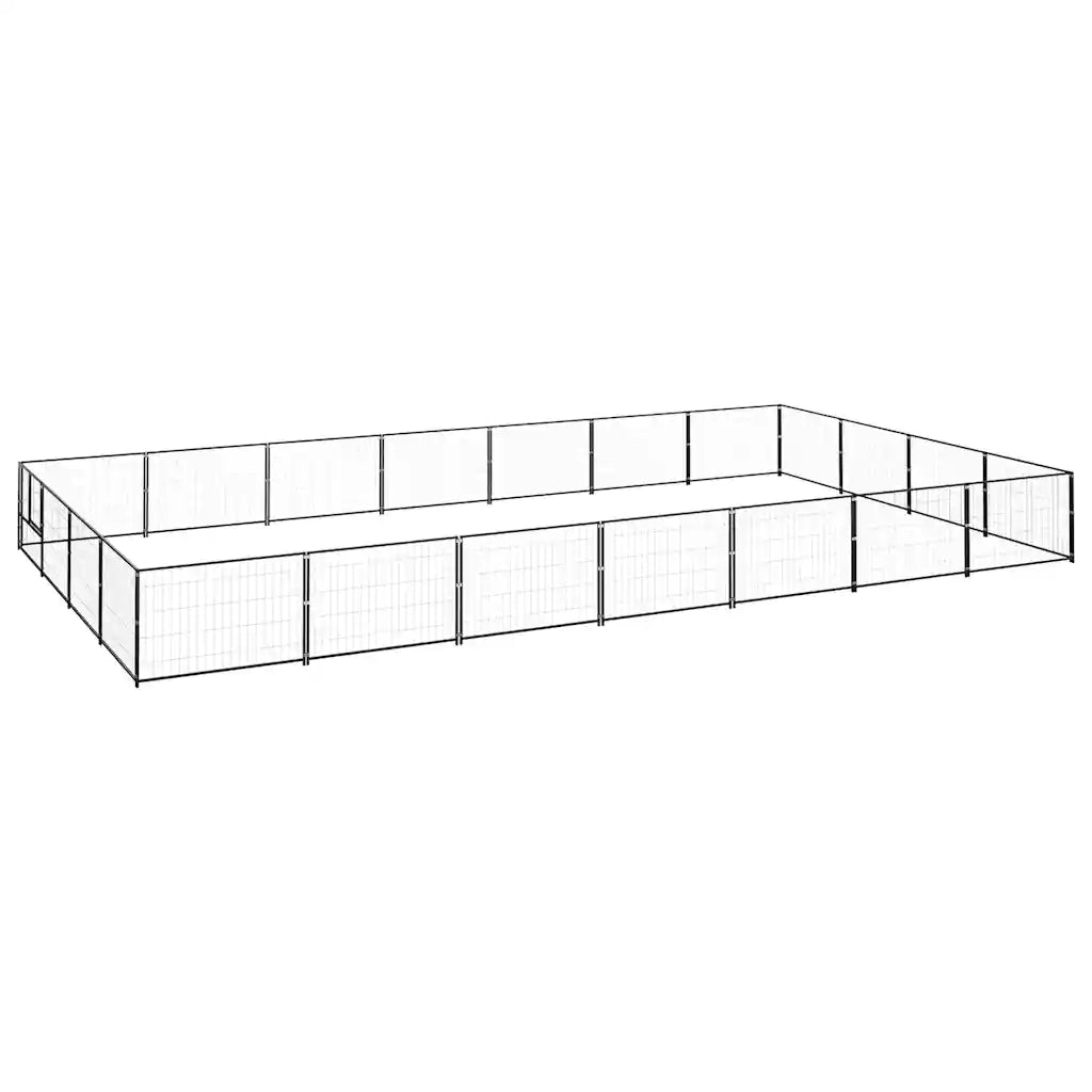 Gabbia per Cani Nera 28 mÂ² in Acciaiocod mxl 72906