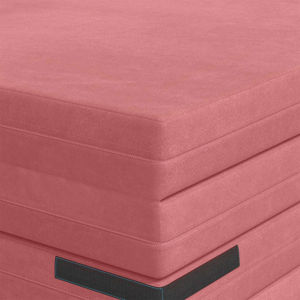 Divano Letto Pieghevole 140 x 67 x 45 cm Rosa 900278