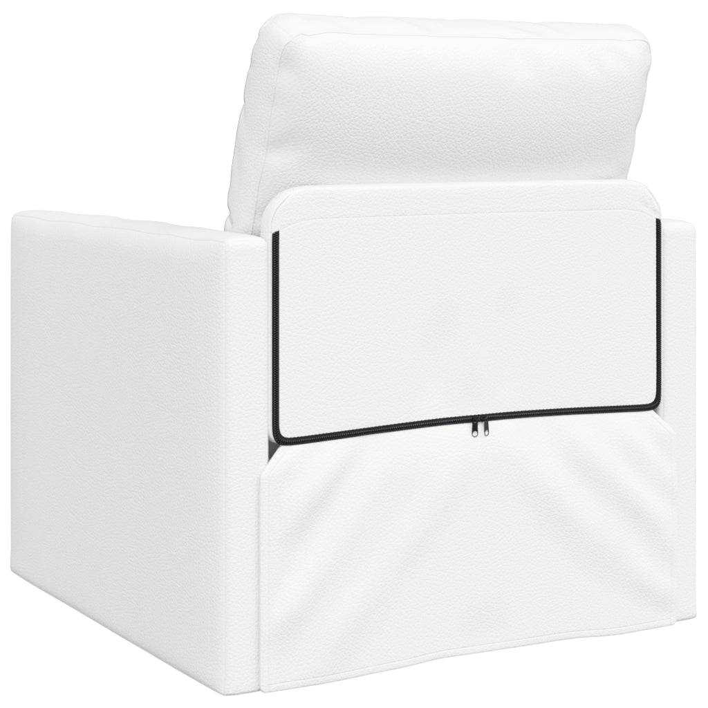 Divano Letto 2-in-1 Bianco 74x77x81 cm Pelle Sintetica