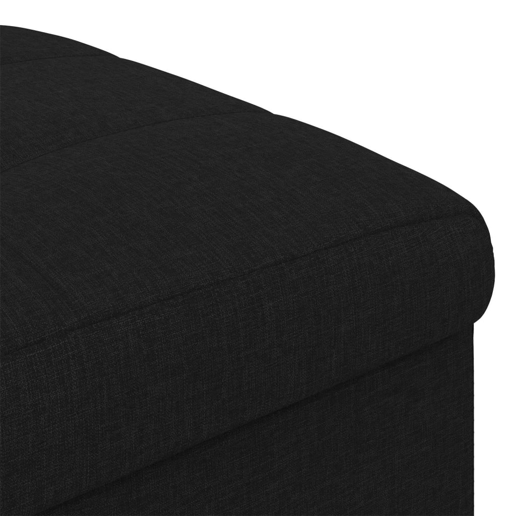 Pouf contenitore con cuscino Nero 40 x 40 x 45 cm Tessuto 876805