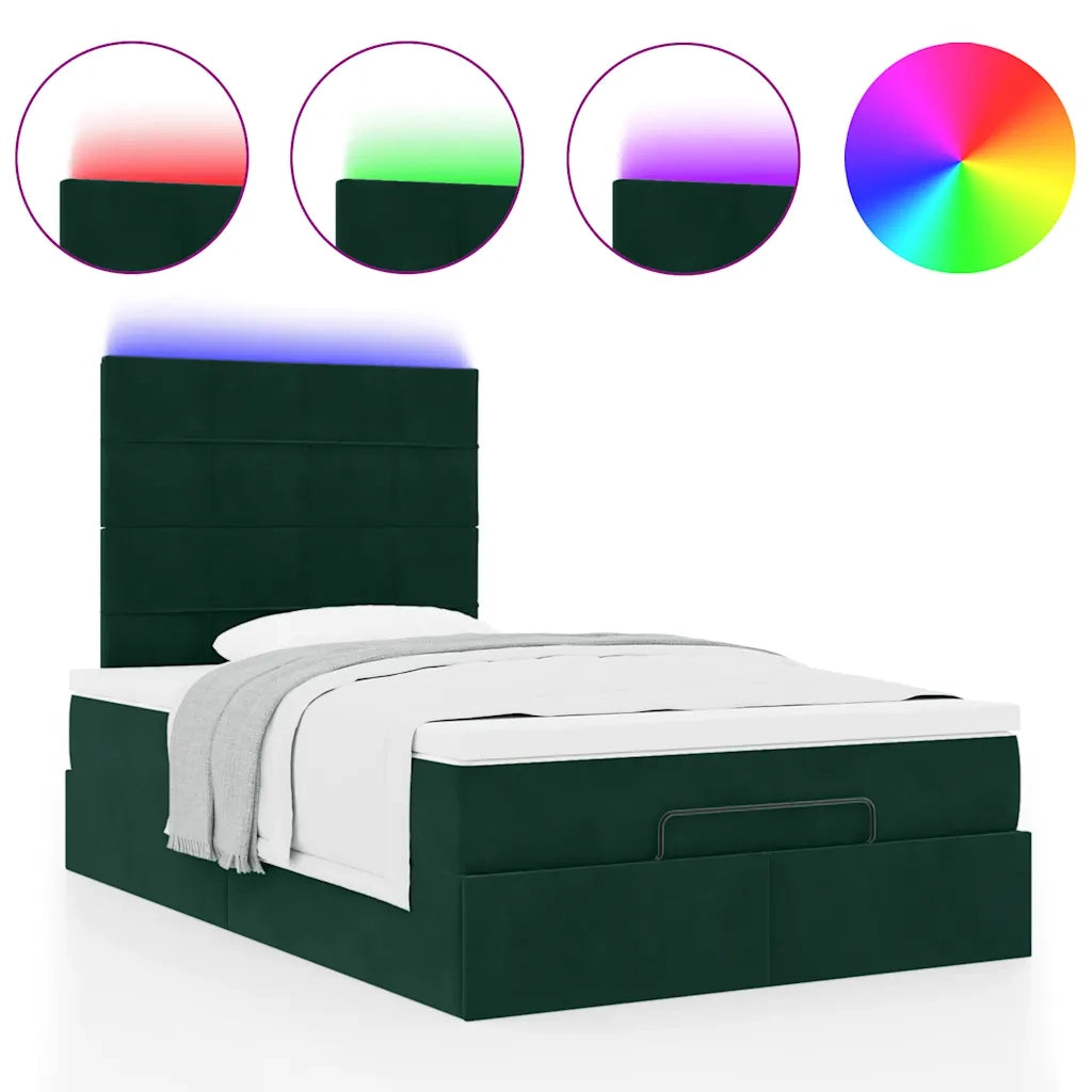 Struttura Letto Pouf con Materassi 120x200 cm Velluto 3314315
