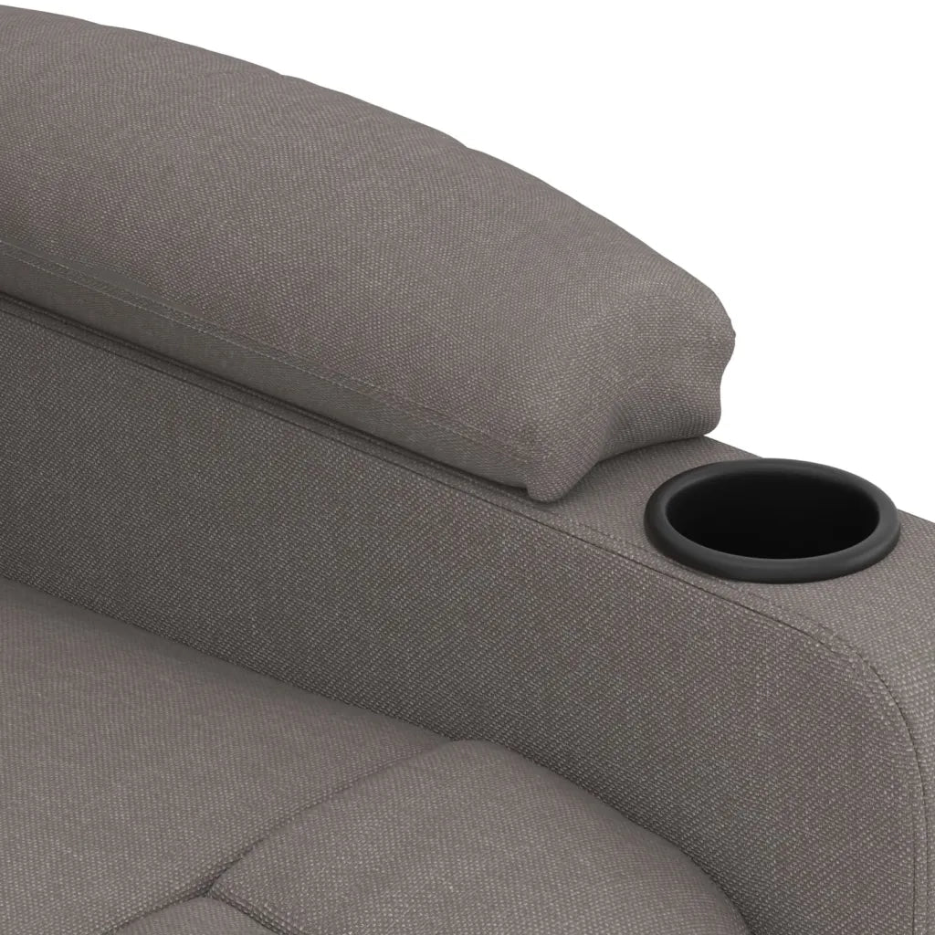 Poltrona | Sedia Relax Elettrica Reclinabile Tortora in Tessuto