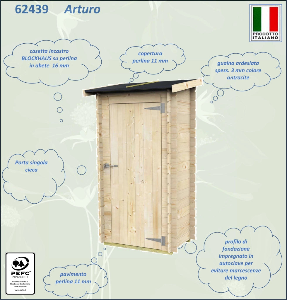 Casetta Bh16 Arturo Addossata 94X64 Cm Psc Pefc