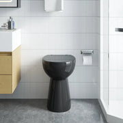 WC Senza Brida 7 cm Altezza Extra Chiusura Rallentata Ceramica Nera 145780