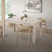 Tavolo rettangolare allungabile Mono Core 160/206 cm con allunga centrale colore cashmere