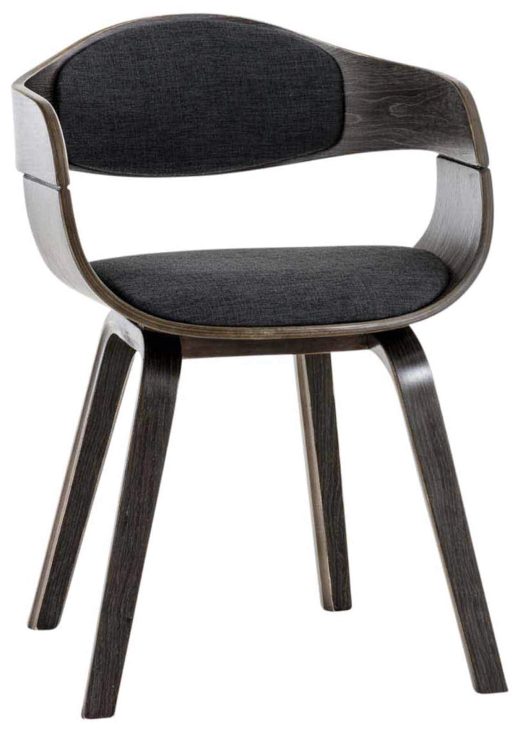 Set di 2 sedie Kingston in tessuto grigio/grigio scuro