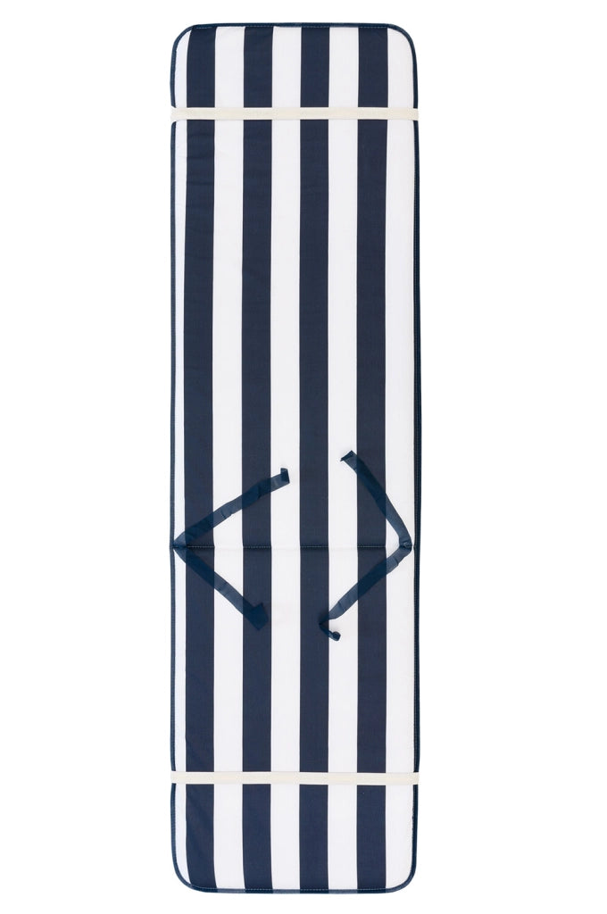 Cuscino Sdraio Morbido A Righe Copri Seduta Lettino Prendisole Pieghevole Made In Italy Blu