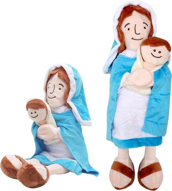 Figurine di Plush di Gesù e Maria Vergine - Giocattoli religiosi per bambini - Regali per festività cristiane e battesimi