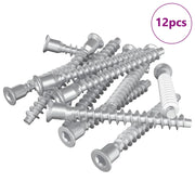 Viti confermat 12 pz Argento ?7 x 58 mm Metallo CFW7069276
