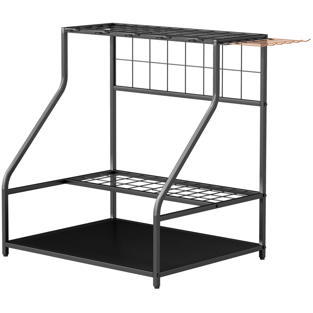 Organizer per Attrezzi da Giardino ¨C Zephmum ¨C Grigio 3 Livelli con Ganchi