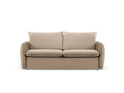 Cosmopolitan Design - Divano convertibile "Vienna" 2 posti in velluto beige 