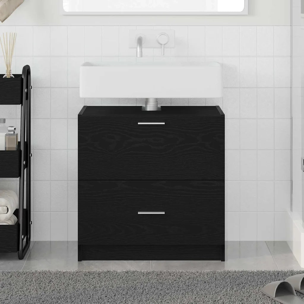 Mobile da Bagno Rovere Nero 59 x 37 x 59 cm Legno multistrato 868823