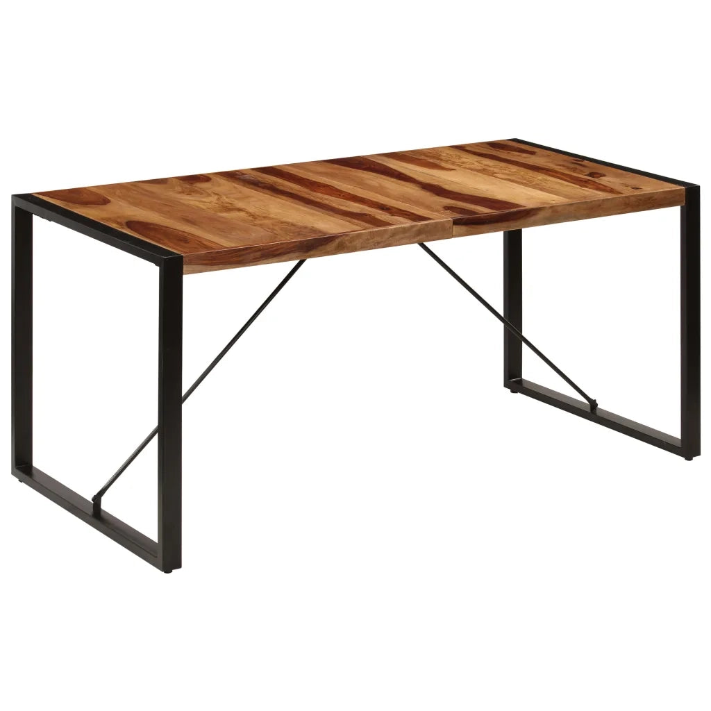 Tavolo da Pranzo 160x80x75 cm in Legno Massello di Acacia