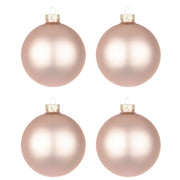 Palline di Natale in Vetro Rosa Opaco Addobbi Albero Diametro: 100 mm