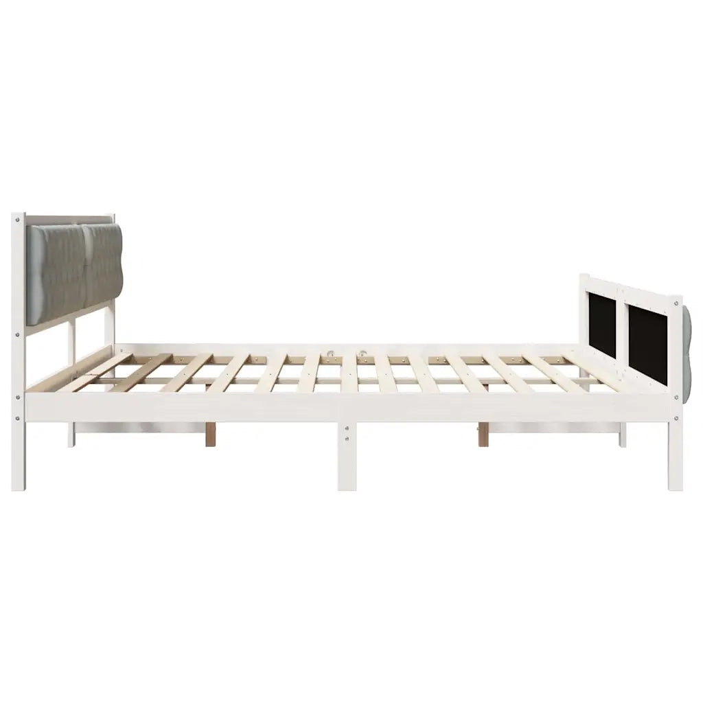 Struttura del letto Grigio chiaro 200 x 200 cm Pino massello 3394272