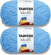 Set di filato Busy Blue 2 pezzi - 300g/10.5oz - Poliester - 6 Super voluminoso - 220 Yarde - Maglia - Crochet