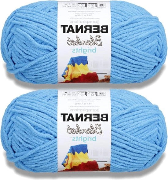 Set di filato Busy Blue 2 pezzi - 300g/10.5oz - Poliester - 6 Super voluminoso - 220 Yarde - Maglia - Crochet