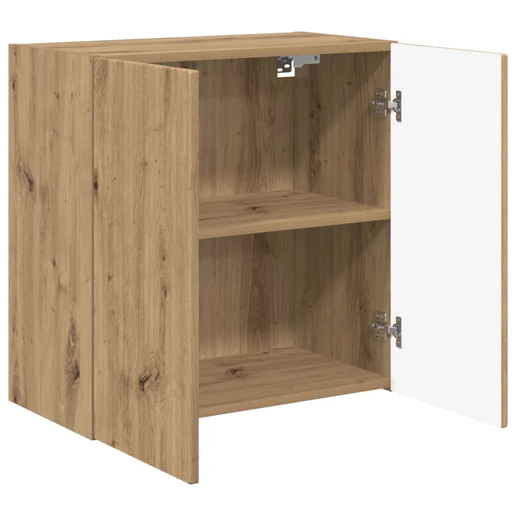Mobile TV da parete-Mobile TV a Muro-Credenza TV Rovere artigianale 59,5 x 31 x 60 cm