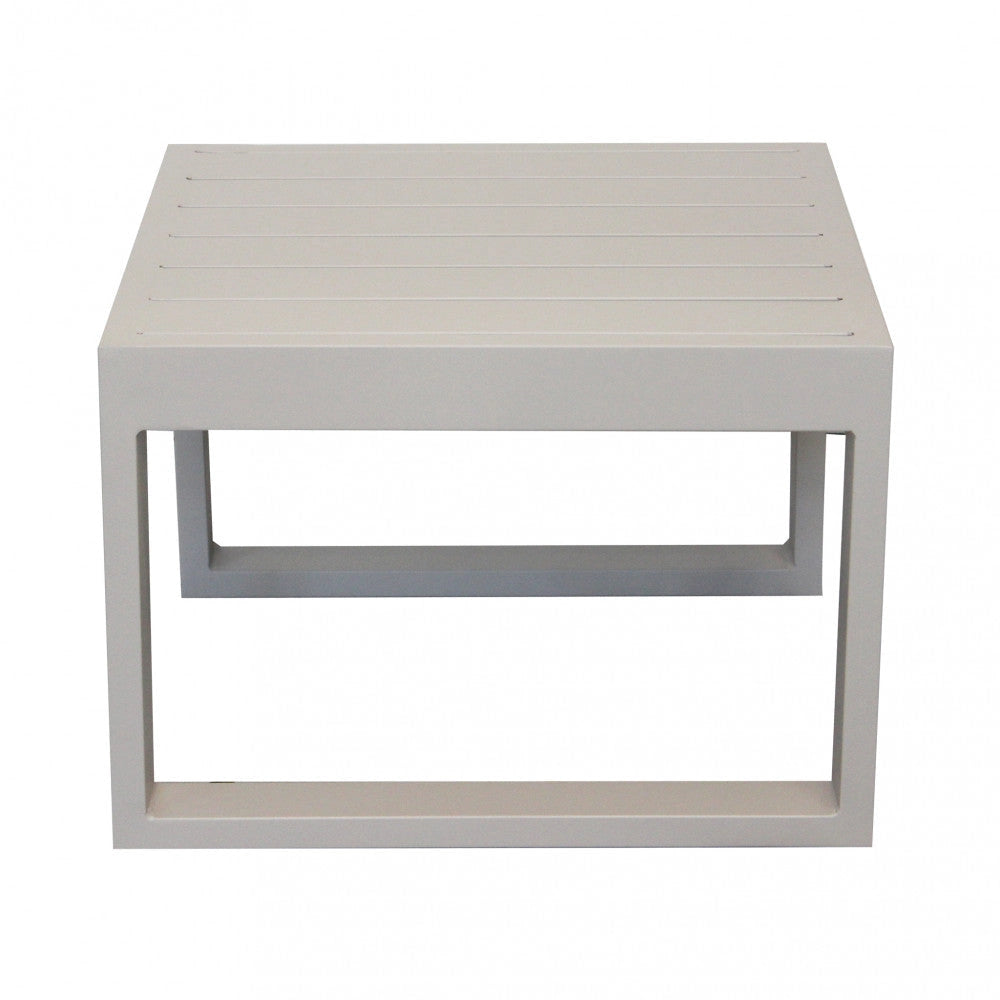 Tavolino Cuba 45x45x32 h cm in Alluminio Tortora