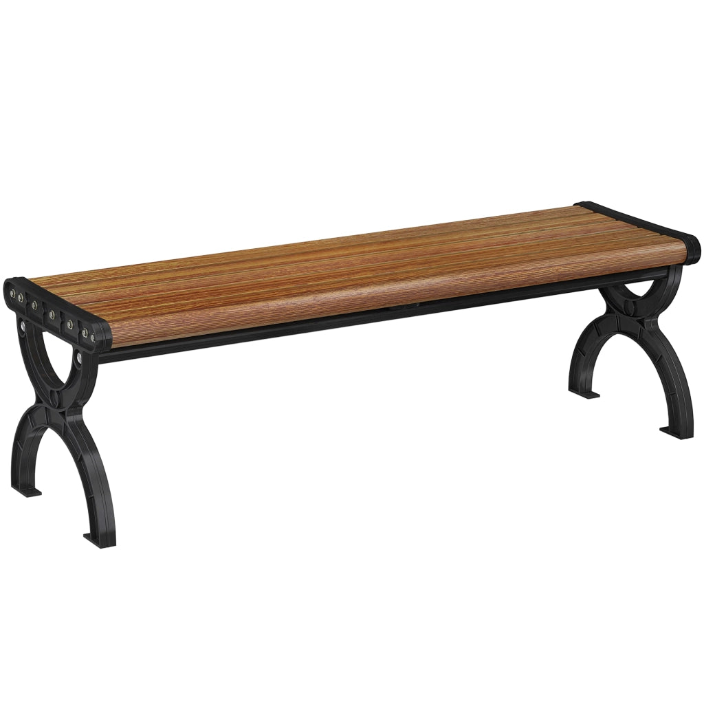 Panchina da Giardino Esterno ¨C zephmum ¨C Marrone 124x39x39 cm