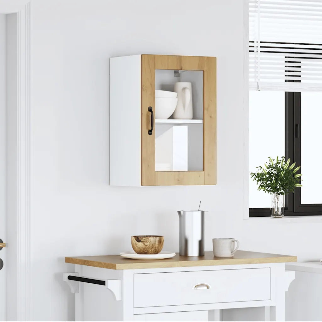 Pensile da Cucina con Porta in Vetro Porto Rovere Artigianale