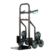 Carrello Portapacchi Per Scale Pieghevole Con 6 Ruote In Gomma Portatutto Capacità Carico 150 Kg Portatutto Traslochi Spesa Oggetti Pesanti  Altezza Regolabile Verde