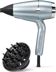 ‎D773DE Asciugacapelli Hydro Fusion 2100 W, Asciugatura Rapida, Tecnologia al Plasma, Doppio Sistema ionico, 3 Temperature e 2 Velocità + Tasto Aria Fredda, Concentratore e Diffusore