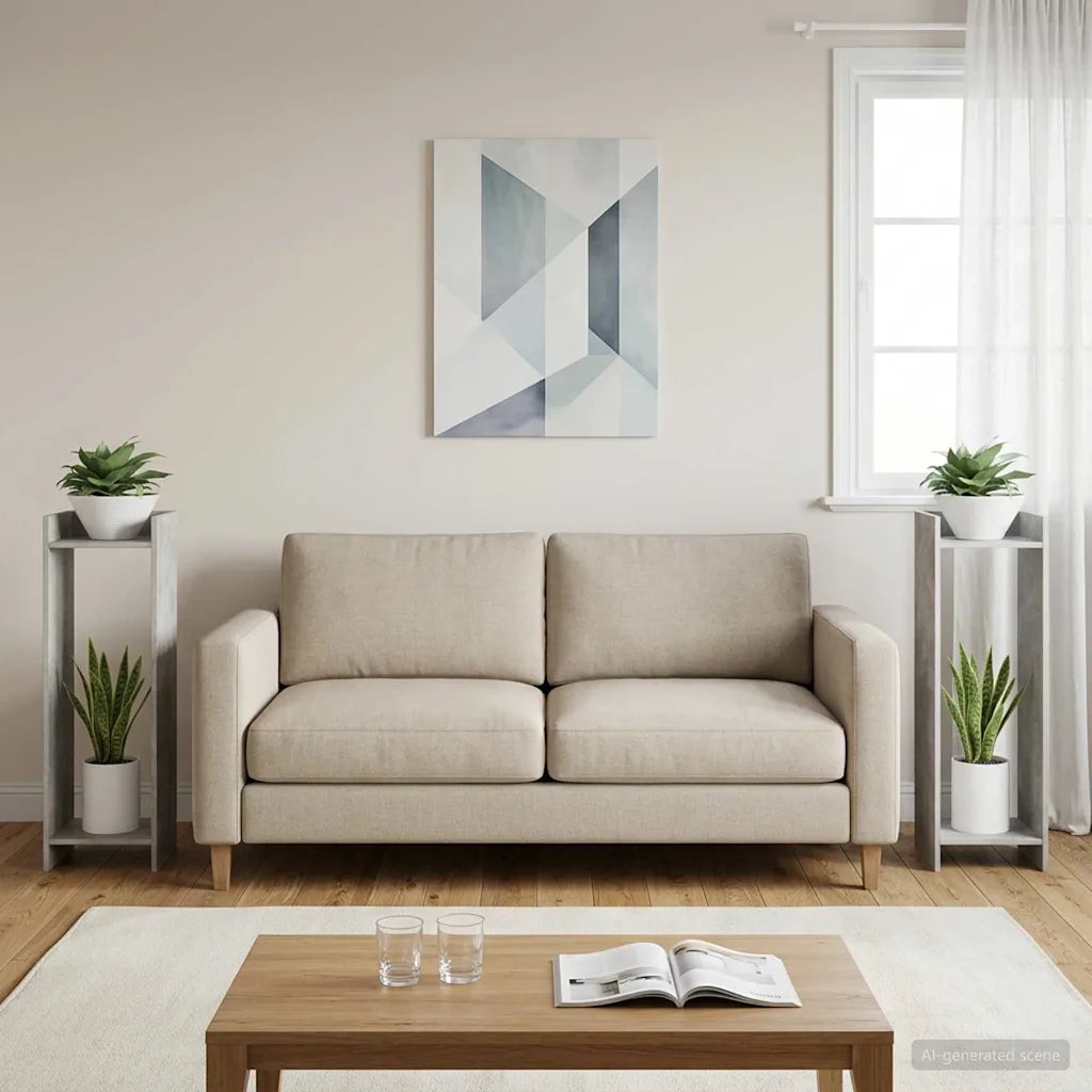 Supporto per piante 2 pcs Grigio Cemento 30 x 30 x 100 cm 899569