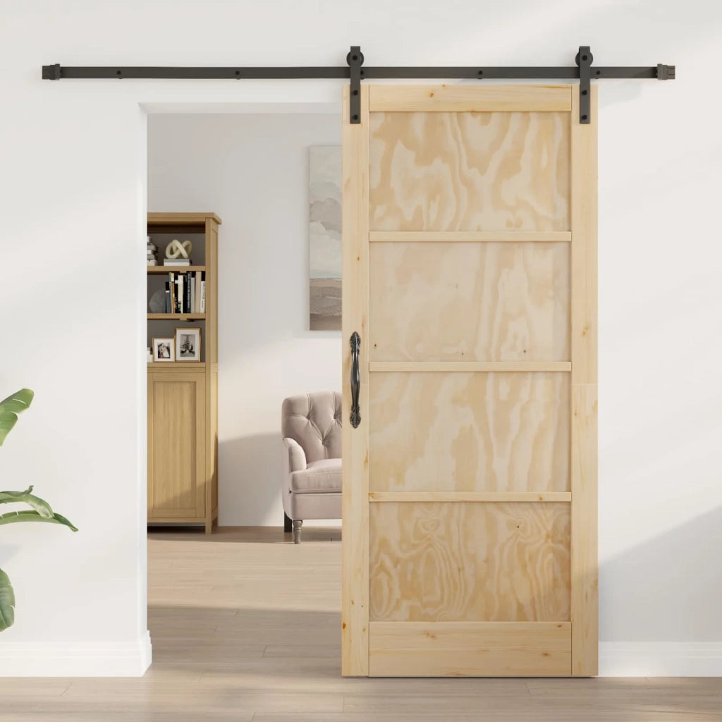 Porta scorrevole Naturale 86 x 198,5 cm Legno Massello di Pino