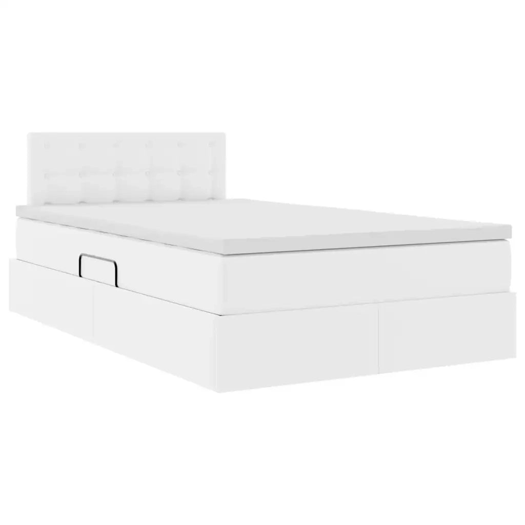 Letto con contenitore e materasso Bianco Puro 120 x 200 cm 3370390