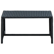 Tavolino da Salotto Nero 70x40x38 cm in Polyrattan 46392