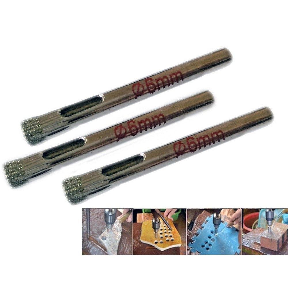 Trade Shop - Punta Trapano Diamantata Per Piastrelle Porcellana Vetro Ceramica Marmo ø 6mm -