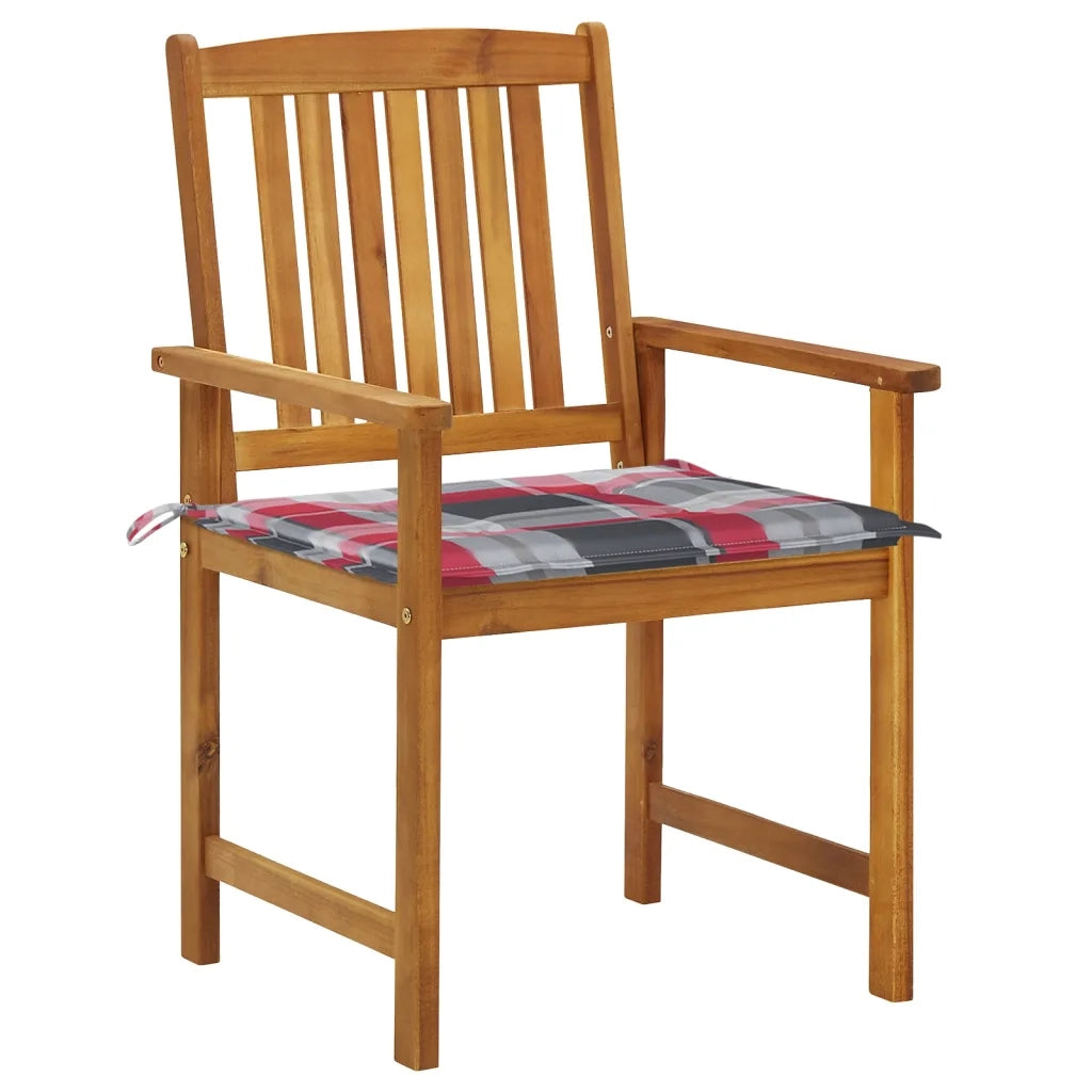 Sedie da Giardino con Cuscini 6 pz in Legno Massello di Acacia 3078164