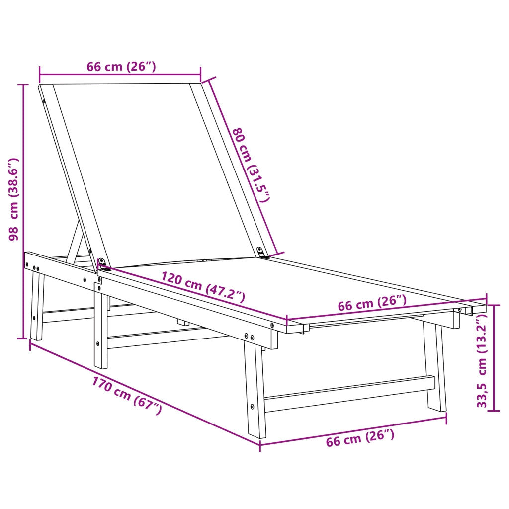 Lettini Prendisole 2 pz | Sdraio da giardino | Lettino da sole Blu Legno Massello Acacia e Textilene