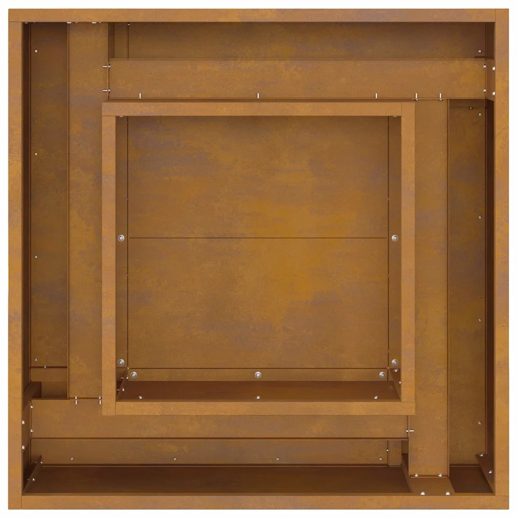 Focolare-Stufa-Camino Marrone 60 x 60 x 30 cm Acciaio 351697
