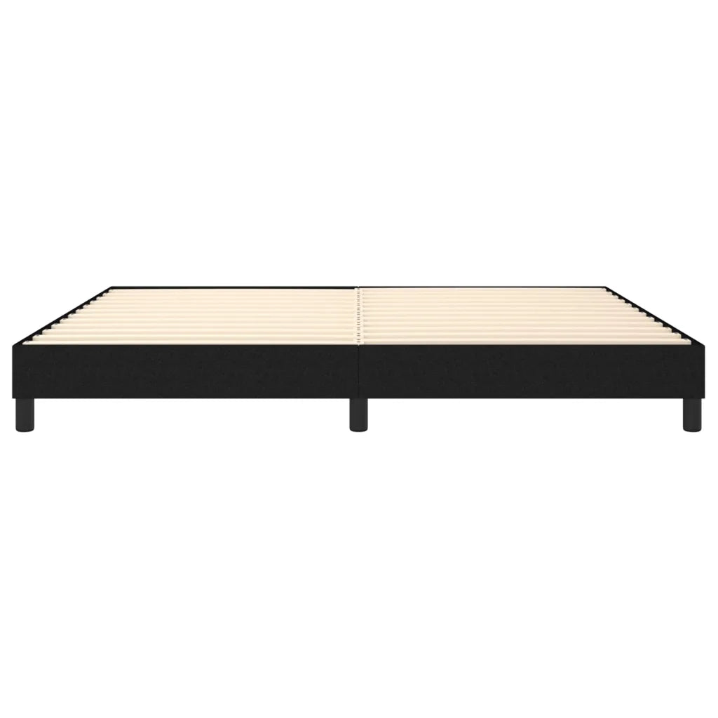 Struttura Letto a Rete a Molle Nero 200x200 cm in Tessuto 3120542