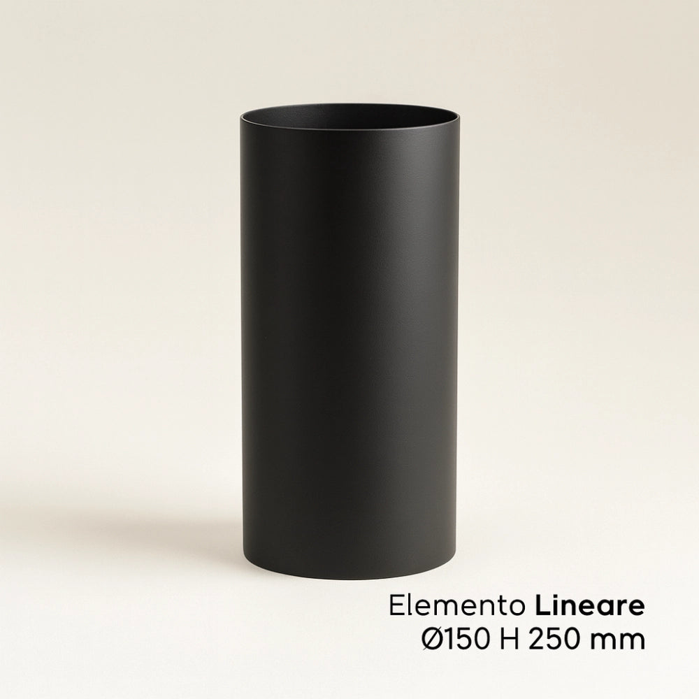 Tubo lineare arredo canale da fumo stufa a pellet sistema scarico diametro 150mm *** misura h 250 mm, confezione 1
