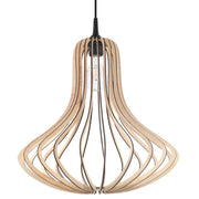 Lampada da terra in legno Elza Peach Puff in stile scandinavo 41x110 cm in legno naturale