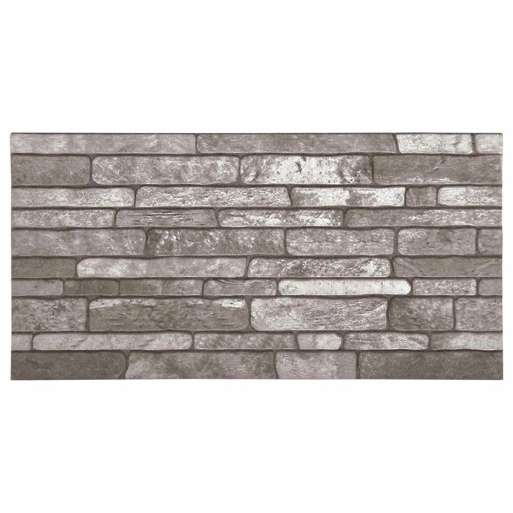 Pannelli da parete 10 pz 100 x 50 cm Grigio Scuro Schiuma EPS 42046095