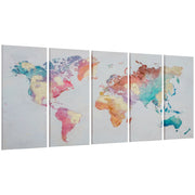 Quadri su Tela 5 Pezzi ¨C zephmum ¨C Multicolore, Legno di Pino, 80x40cm