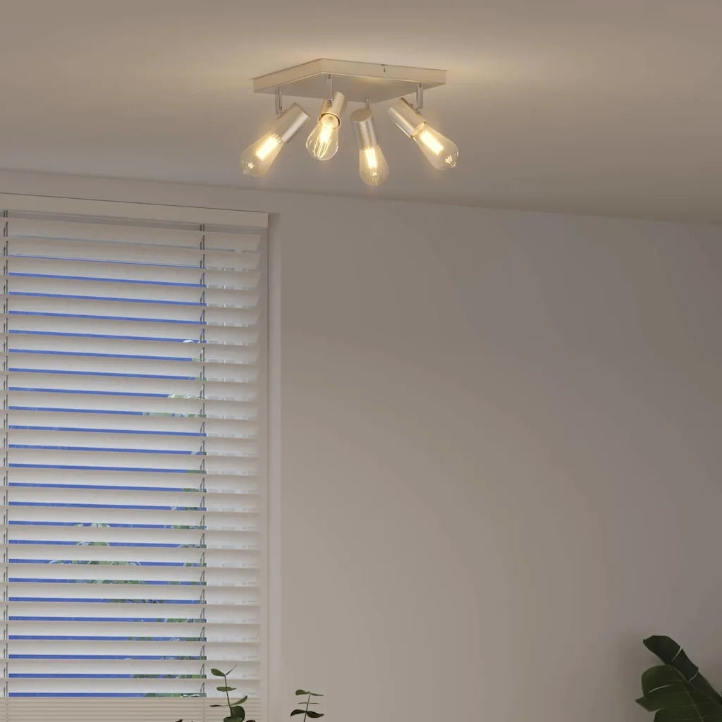 Faretto da soffitto Nichel 26,5 x 26 x 11,5 cm Metallo 4108187