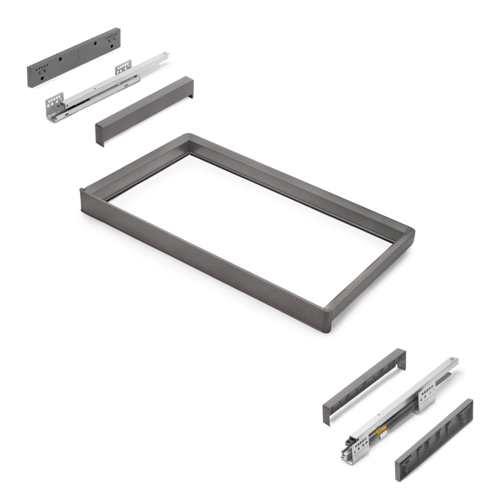 Telaio con guide a estrazione totale e chiusura morbida per accessori per armadi Quartz