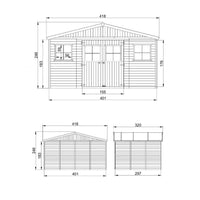 Casa da giardino in legno - 12 m?² - TIMBELA M331+M331G