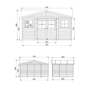 Casa da giardino in legno - 12 m?²- TIMBELA M331