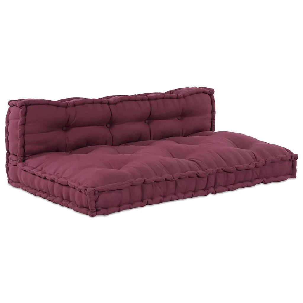 Cuscino per Divano Pallet 2 pz | Cuscini per sedie Bordeaux 120 x 80 x 38 cm