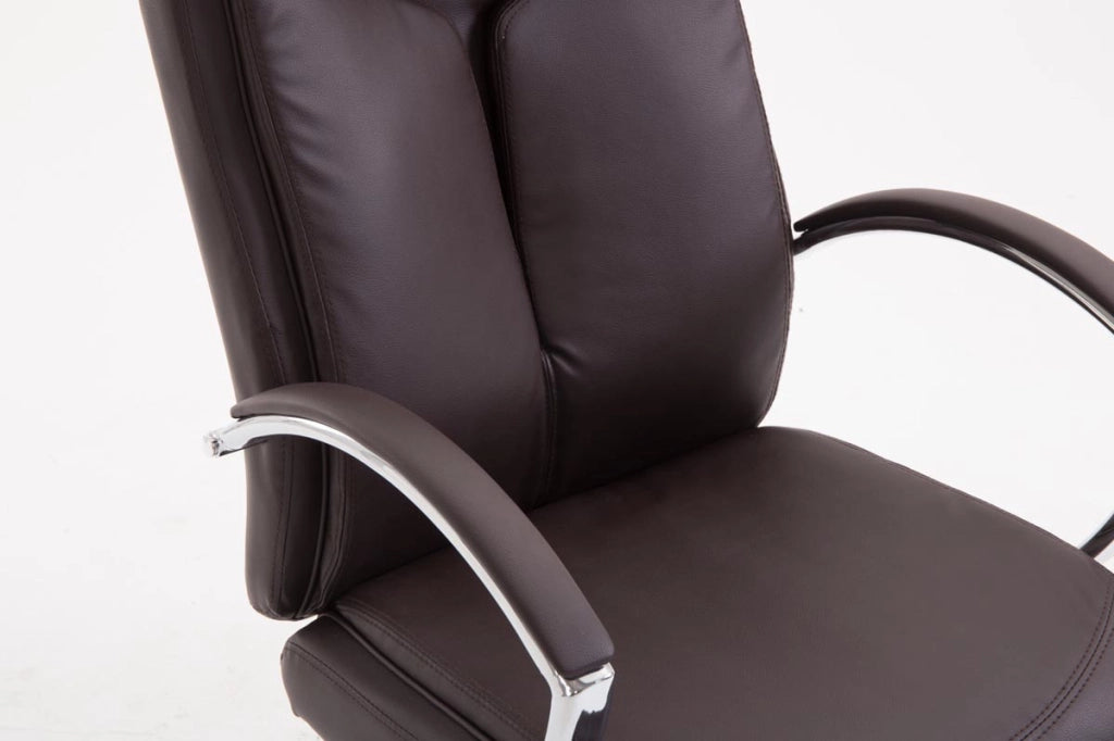 Sedia ufficio VAUD XL in similpelle marrone